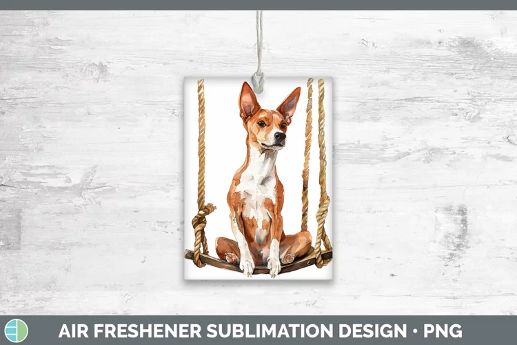 Swinging Dogs Basenji Air Freshener Sublimation Car Freshene
