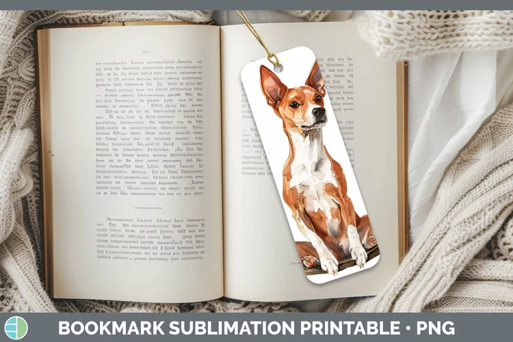 Swinging Dogs Basenji Bookmark Sublimation Printable Designs