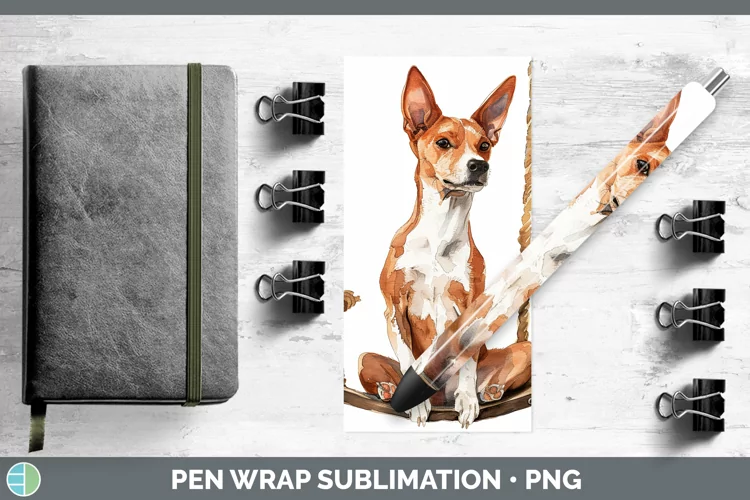Swinging Dogs Basenji Pen Wrap Sublimation Epoxy Pen Designs