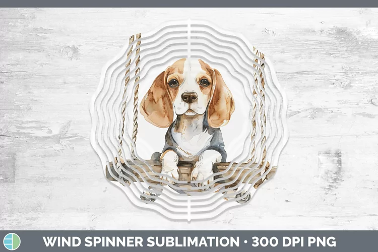 Swinging Dogs Beagle Wind Spinner Sublimation Spinner Design