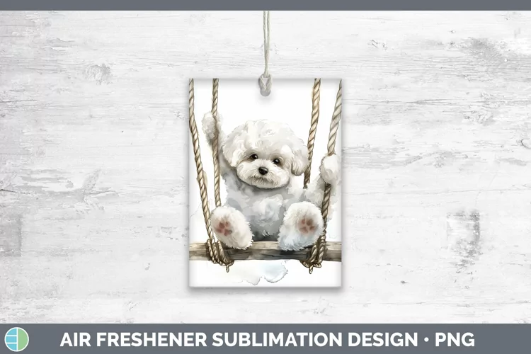 Swinging Dogs Bichon Frise Air Freshener Sublimation Car Fre