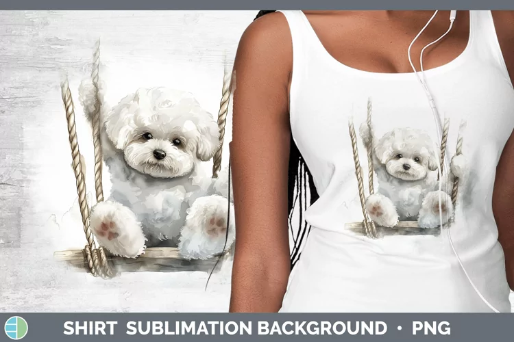 Swinging Dogs Bichon Frise Shirt Sublimation Sublimation Bac