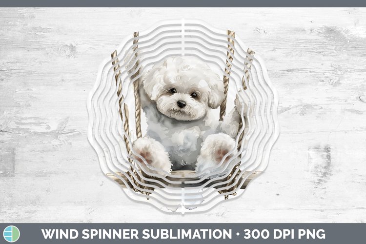 GorgeousSwinging Dogs Wind Spinner design.