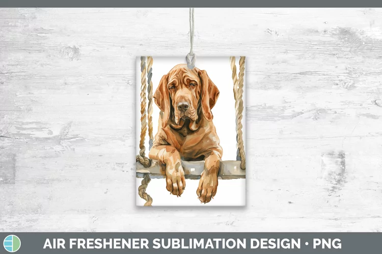 Swinging Dogs Bloodhound Air Freshener Sublimation Car Fresh