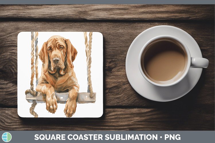 GorgeousSwinging Dogs Square Coaster design.