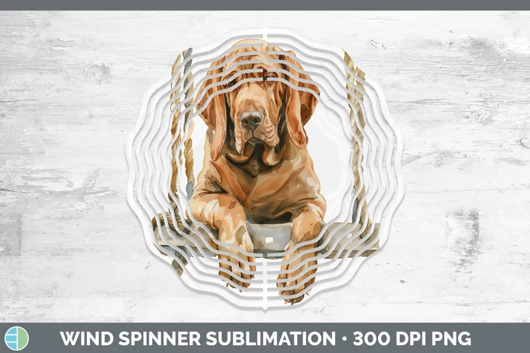 Swinging Dogs Bloodhound Wind Spinner Sublimation Spinner De