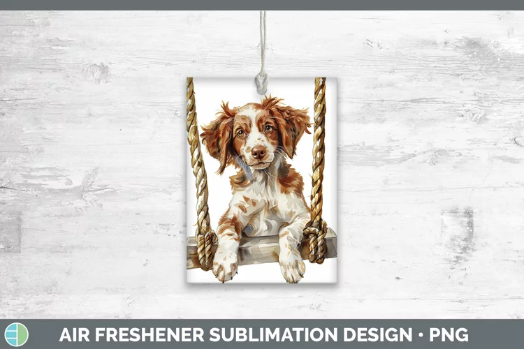 Swinging Dogs Brittany Dog Air Freshener Sublimation Car Fre