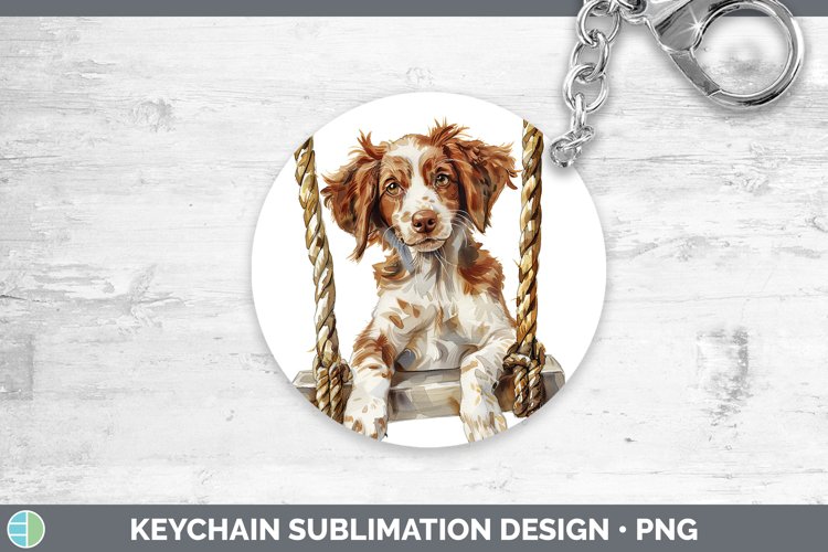 GorgeousSwinging Dogs Keychain design.