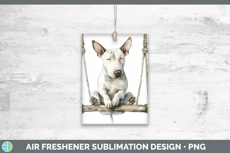 Swinging Dogs Bull Terrier Dog Air Freshener Sublimation Car