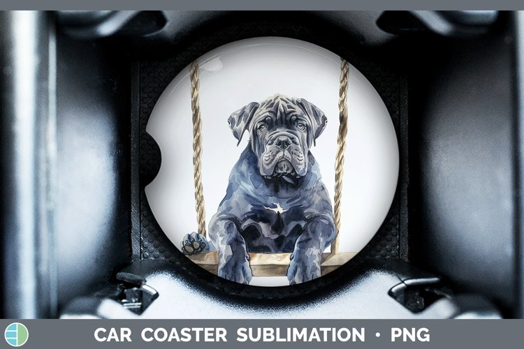 GorgeousSwinging Dogs Car Coaster design.