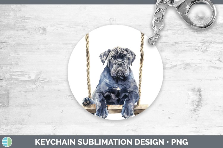 GorgeousSwinging Dogs Keychain design.