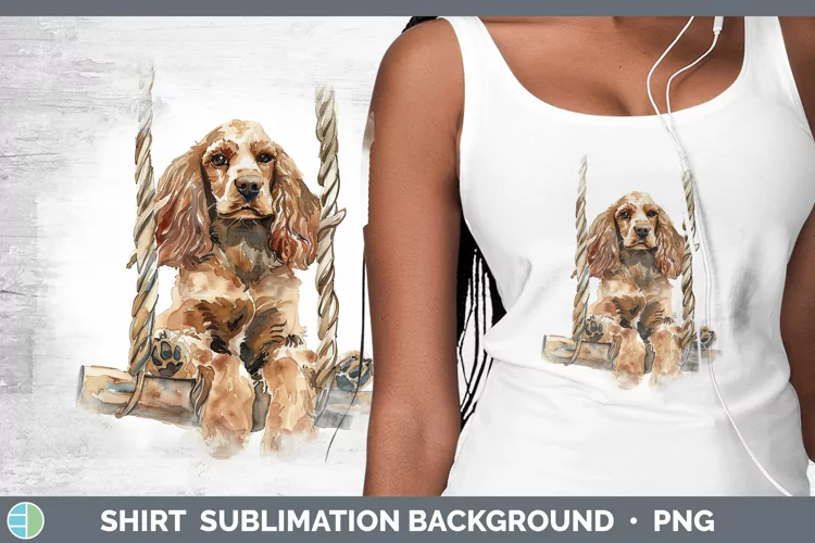 Swinging Dogs Cocker Spaniel Shirt Sublimation Sublimation B