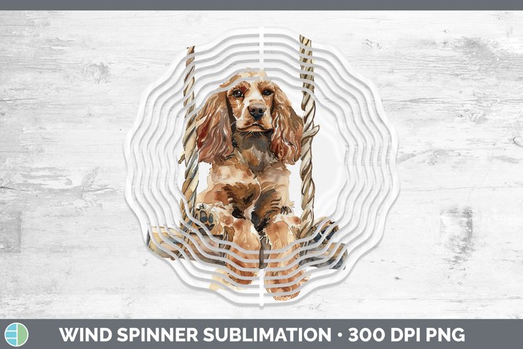 GorgeousSwinging Dogs Wind Spinner design.