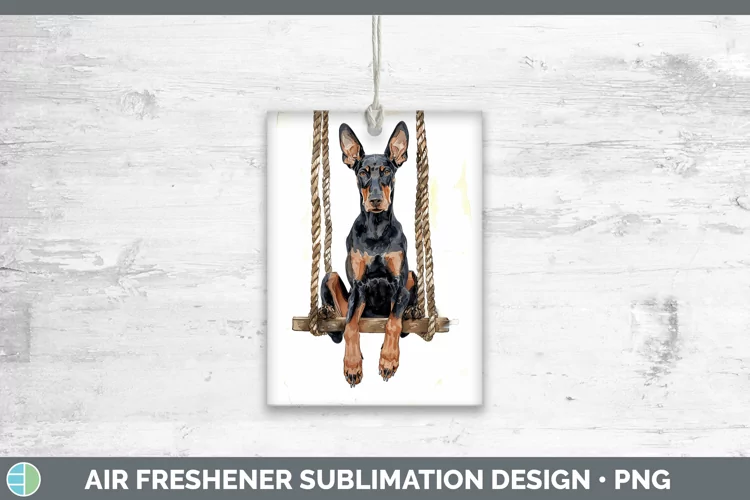 Swinging Dogs Doberman Pinscher Air Freshener Sublimation Ca