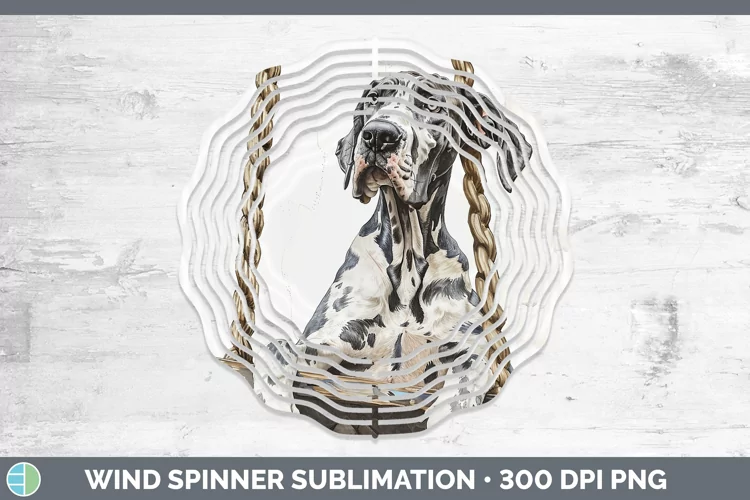 Swinging Dogs Great Dane Wind Spinner Sublimation Spinner De
