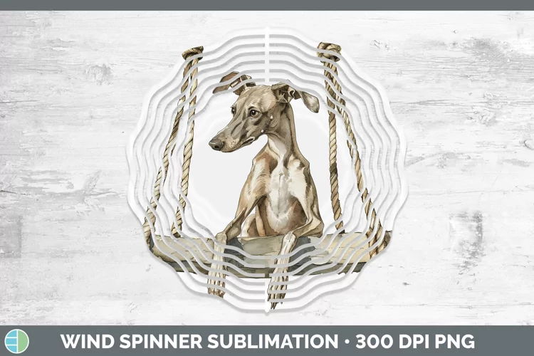 Swinging Dogs Greyhound Wind Spinner Sublimation Spinner Des
