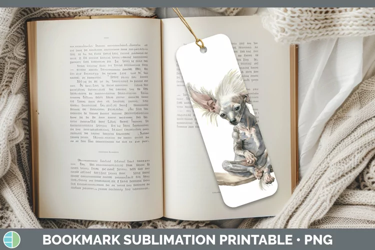 Swinging Dogs Hairless Chinese Crested Dog Bookmark Sublimat