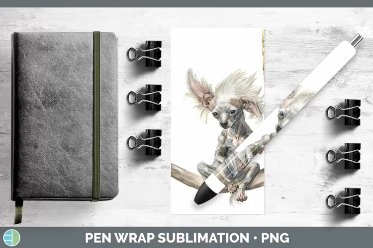 Swinging Dogs Hairless Chinese Crested Dog Pen Wrap Sublimat