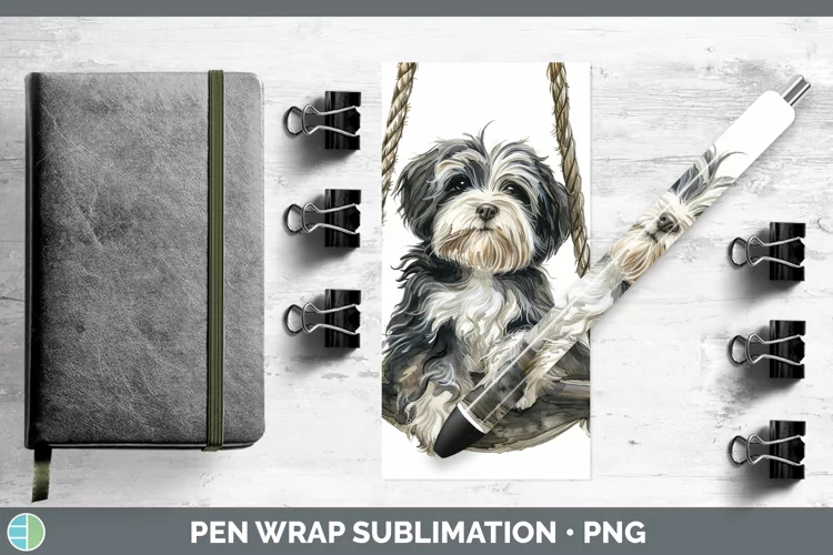 Swinging Dogs Havanese Dog Pen Wrap Sublimation Pen Designs