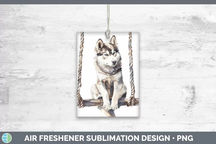 Swinging Dogs Husky Air Freshener Sublimation Car Freshener