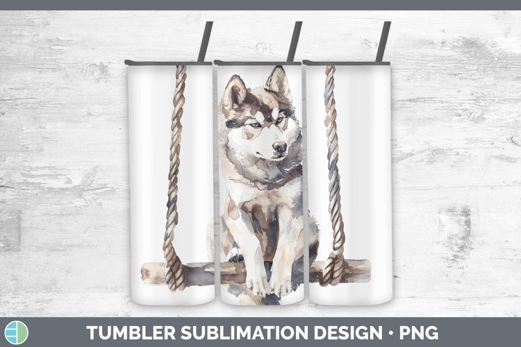 Swinging Dogs Husky Tumbler Sublimation 20 oz Skinny Tumbler