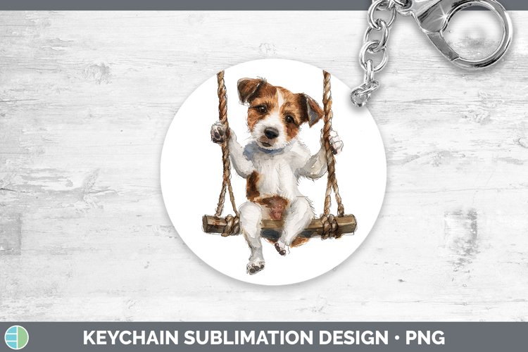 GorgeousSwinging Dogs Keychain design.