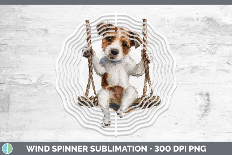 GorgeousSwinging Dogs Wind Spinner design.