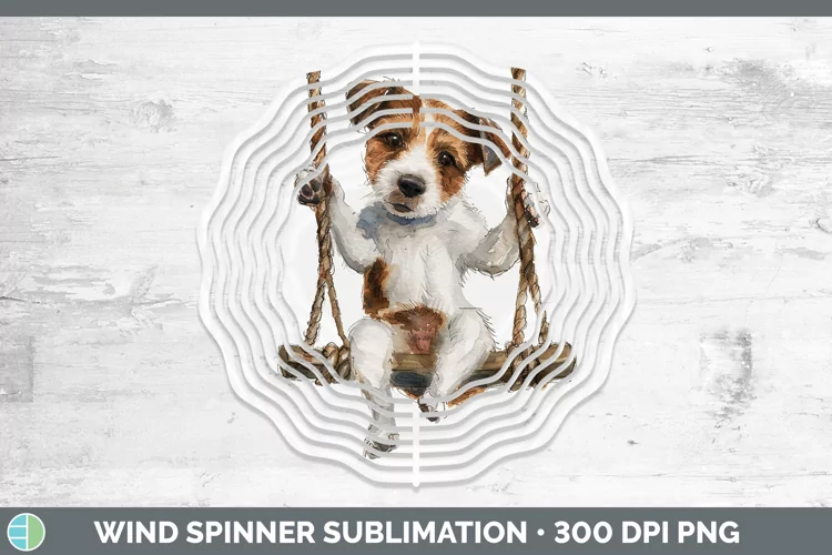 Swinging Dogs Jack Russell Terrier Wind Spinner Sublimation