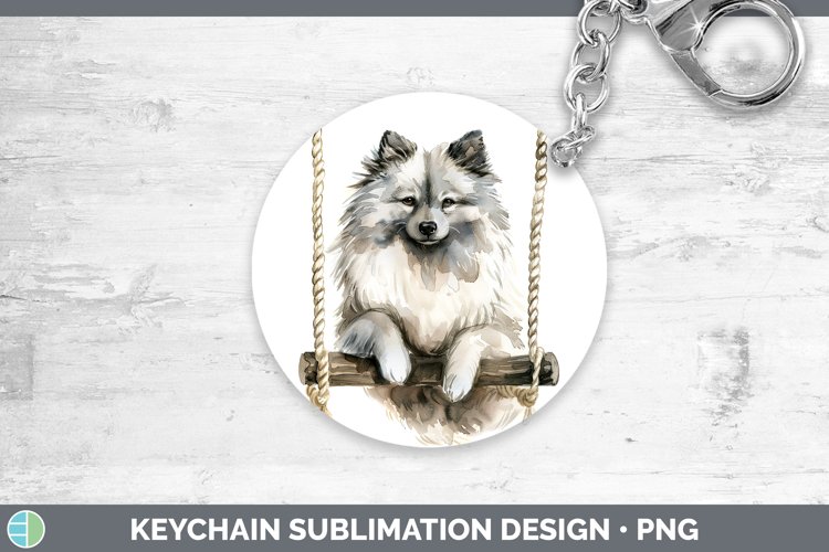 GorgeousSwinging Dogs Keychain design.