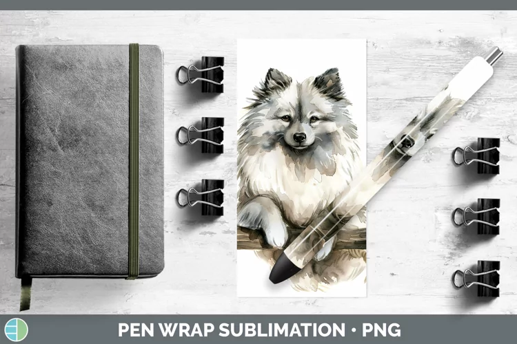 Swinging Dogs Keeshond Dog Pen Wrap Sublimation Pen Designs