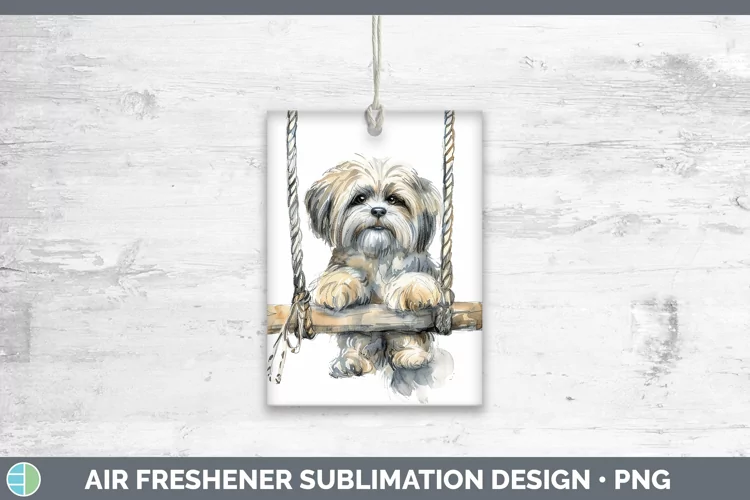 Swinging Dogs Lhasa Apso Air Freshener Sublimation Car Fresh