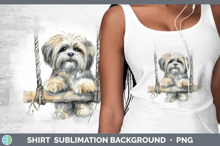 Swinging Dogs Lhasa Apso Shirt Sublimation Sublimation Backg