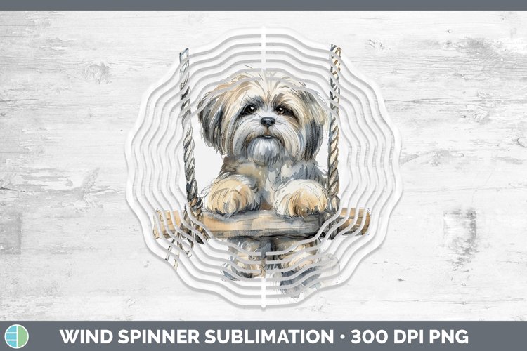 GorgeousSwinging Dogs Wind Spinner design.