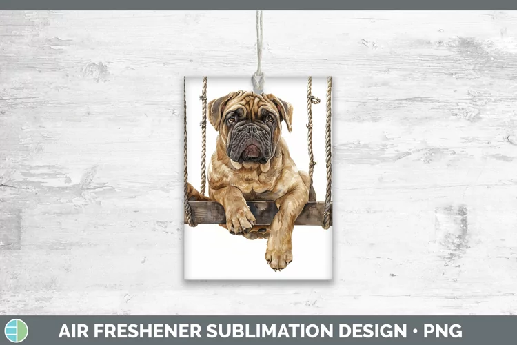Swinging Dogs Mastiff Air Freshener Sublimation Car Freshene