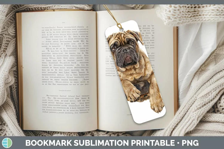 Swinging Dogs Mastiff Bookmark Sublimation Printable Designs
