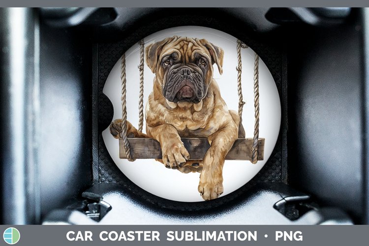 GorgeousSwinging Dogs Car Coaster design.