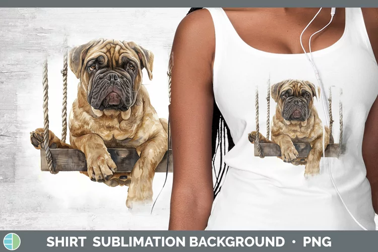 Swinging Dogs Mastiff Shirt Sublimation Sublimation Backgrou