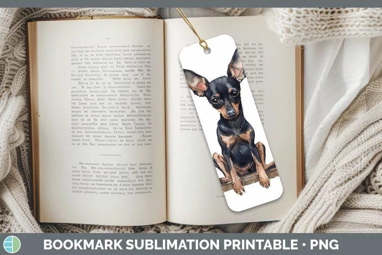 Swinging Dogs Miniature Pinscher Bookmark Sublimation Printa