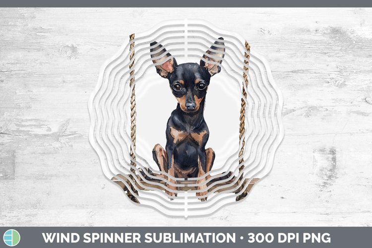 GorgeousSwinging Dogs Wind Spinner design.