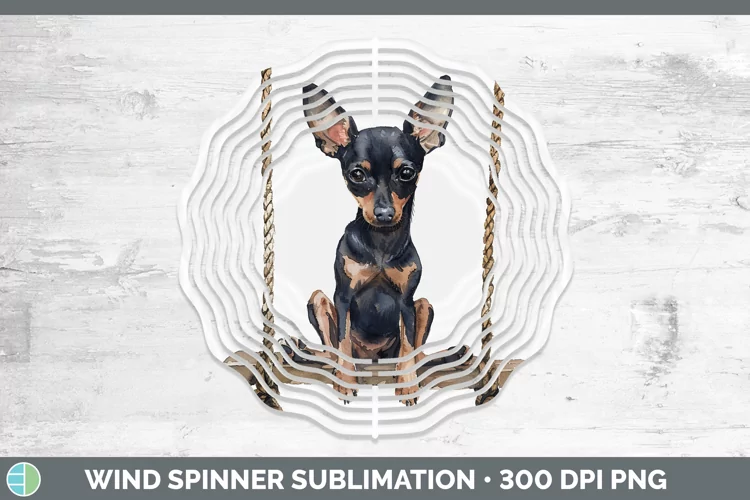 Swinging Dogs Miniature Pinscher Wind Spinner Sublimation Sp