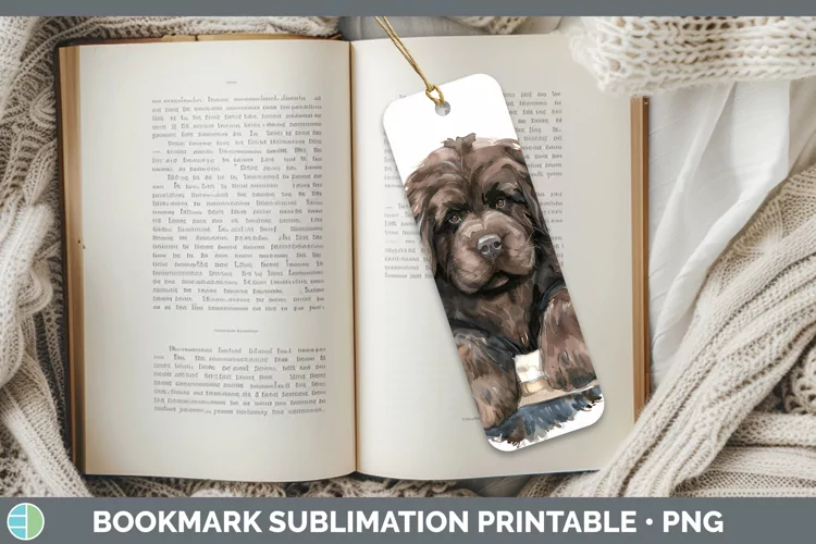 Swinging Dogs Newfoundland Bookmark Sublimation Printable De