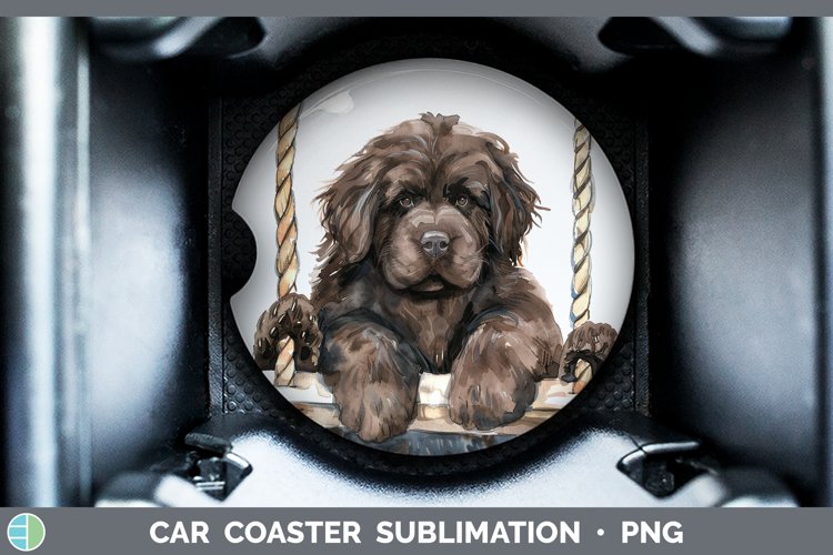 GorgeousSwinging Dogs Car Coaster design.