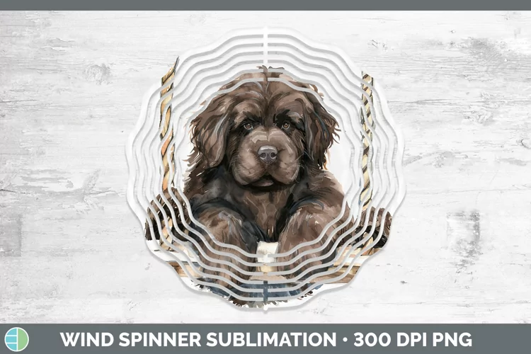 Swinging Dogs Newfoundland Wind Spinner Sublimation Spinner