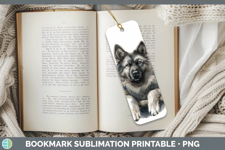 Swinging Dogs Norwegian Elkhound Dog Bookmark Sublimation Pr