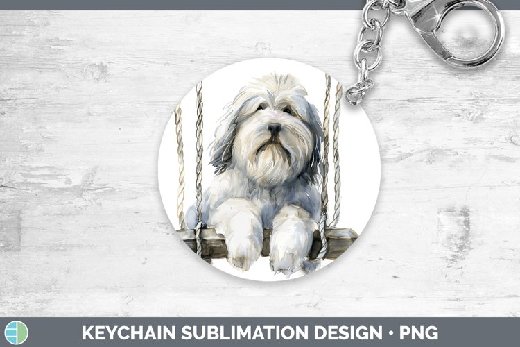 GorgeousSwinging Dogs Keychain design.