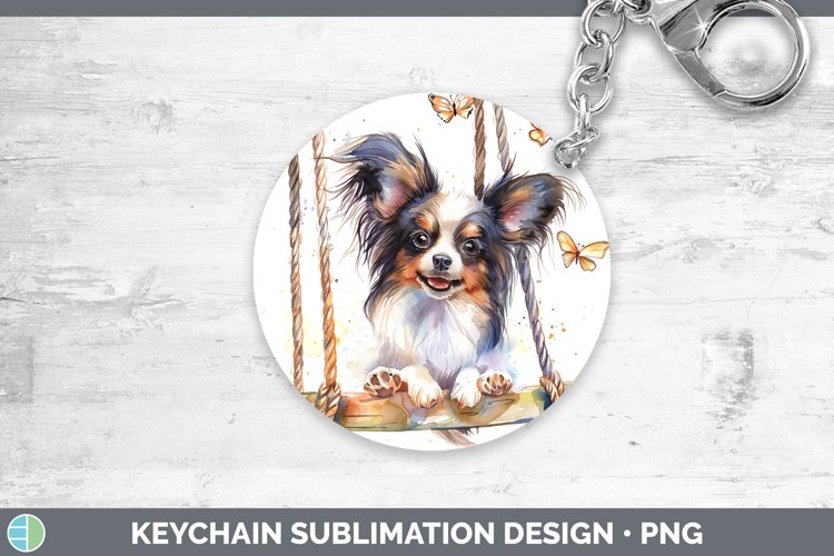 GorgeousSwinging Dogs Keychain design.