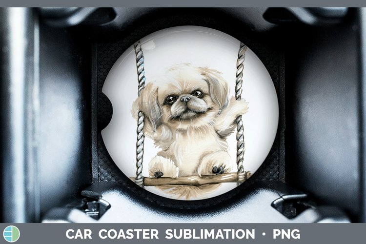GorgeousSwinging Dogs Car Coaster design.