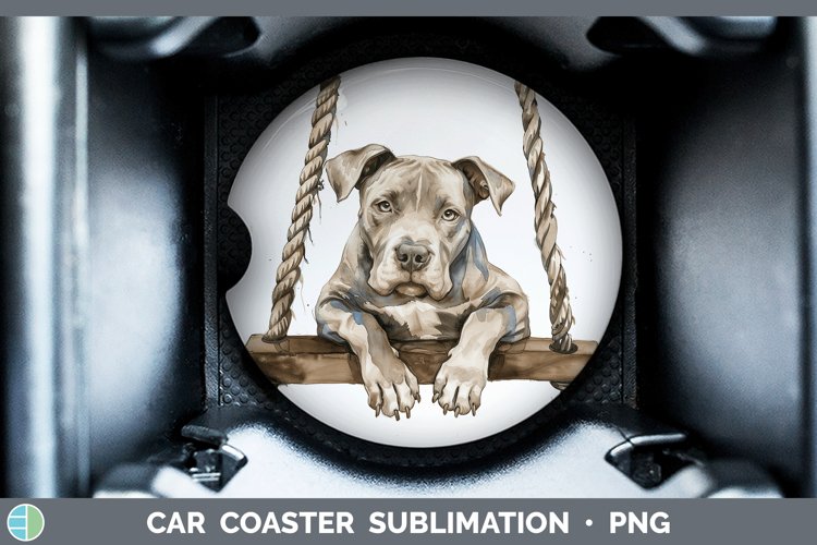 GorgeousSwinging Dogs Car Coaster design.