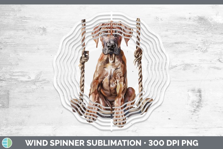 GorgeousSwinging Dogs Wind Spinner design.