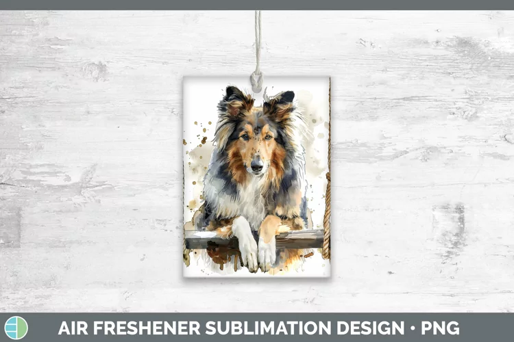 Swinging Dogs Rough Collie Air Freshener Sublimation Car Fre